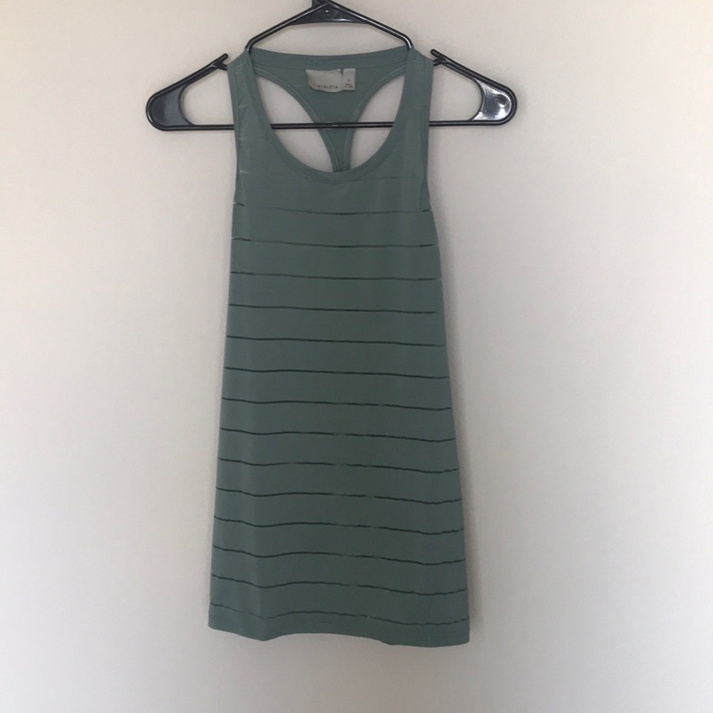 Athleta High Neck Chi Striped Tank